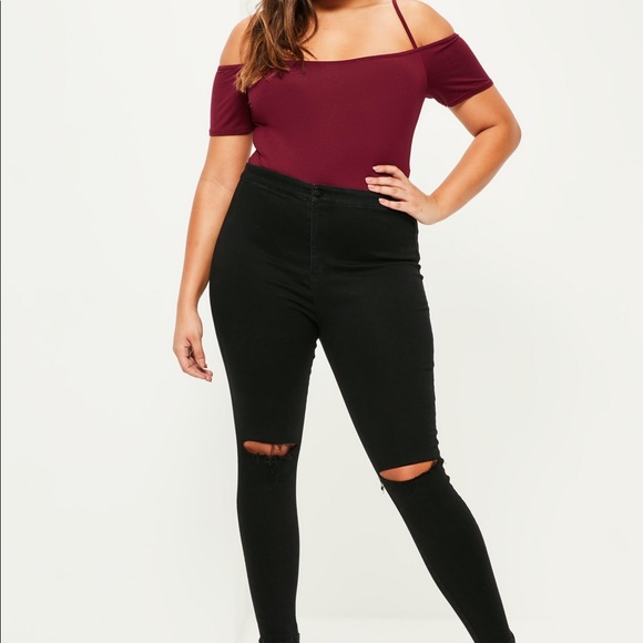 ➕ Cold Shoulder Bodysuit - Picture 4 of 6